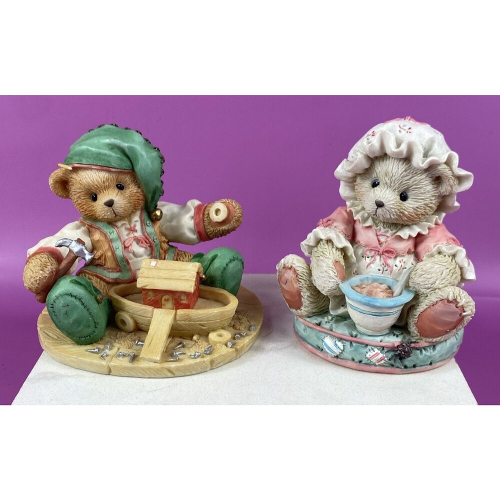 Lot of 2 Enesco Cherished Teddies Yule & Little Miss Muffet by Priscilla Hillman